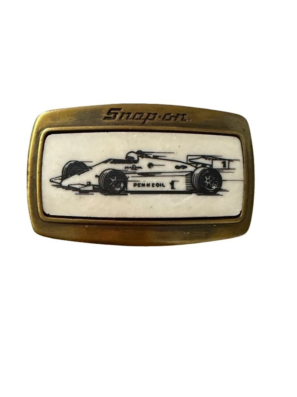 Vintage Snap-on Tools Pennzoil Racing #1 Indy Car Belt Buckle 880851
